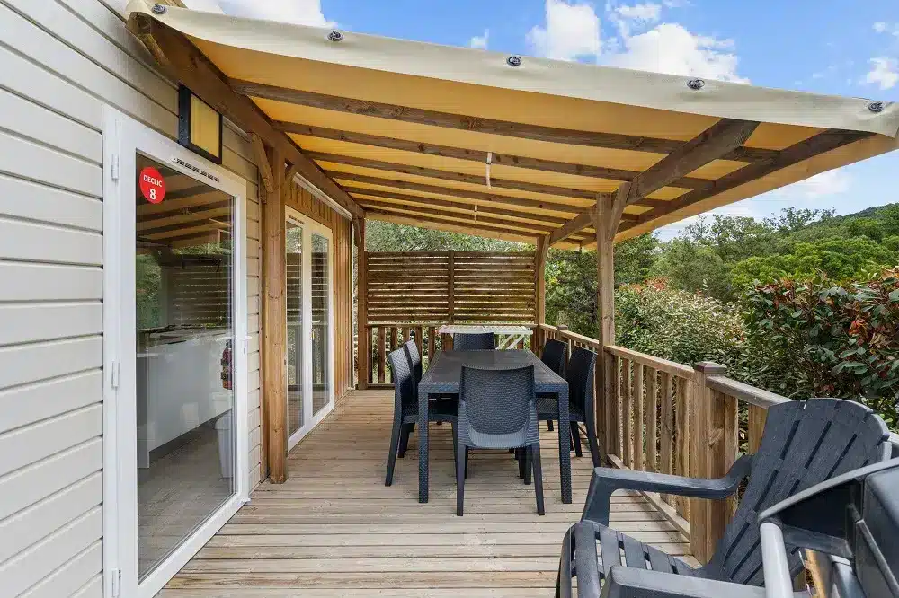 Mobil-home DECLIK 31m² – 3 chambres – terrasse couverte + Climatisation